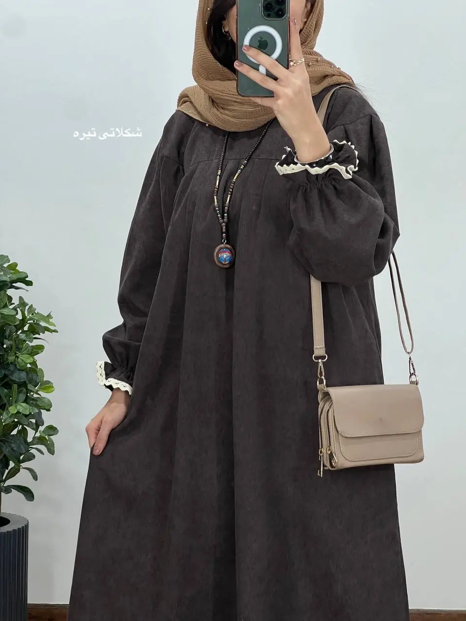 پیراهن مانتویی پاییزه رایلی 2 با کد 3922